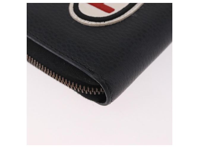 GUCCI GG Marmont Long Wallet Leather Black Gold 474584 Auth bs35713A - vista 10