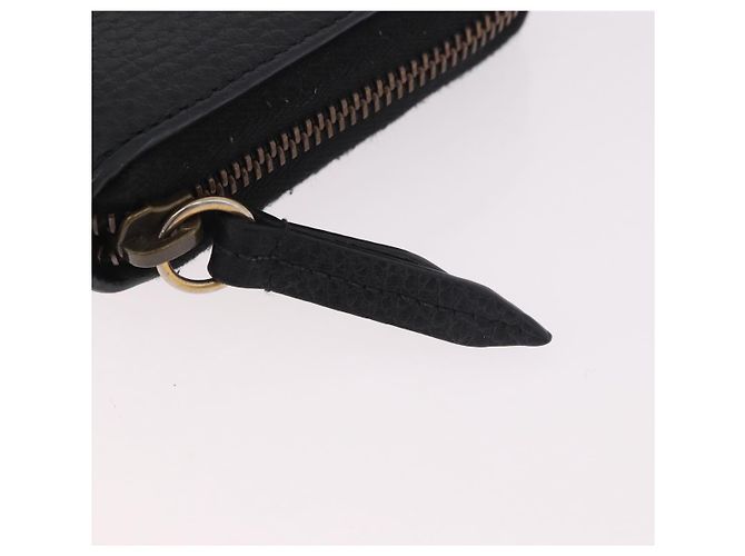 GUCCI GG Marmont Long Wallet Leather Black Gold 474584 Auth bs35713A - vista 12