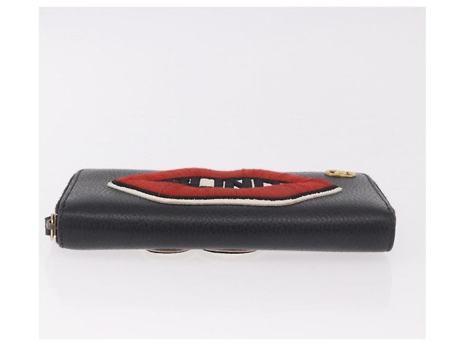 GUCCI GG Marmont Long Wallet Leather Black Gold 474584 Auth bs35713A - vista 7