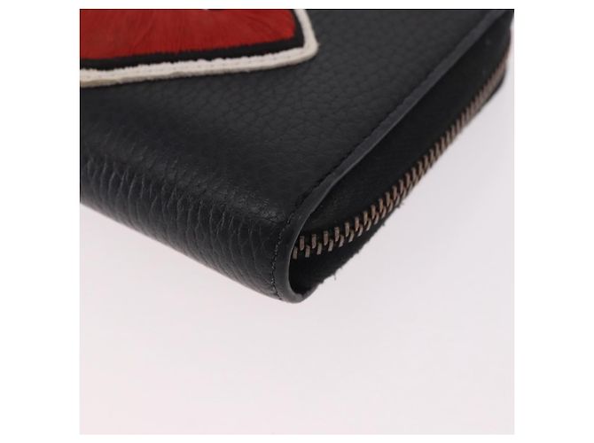 GUCCI GG Marmont Long Wallet Leather Black Gold 474584 Auth bs35713A - vista 9