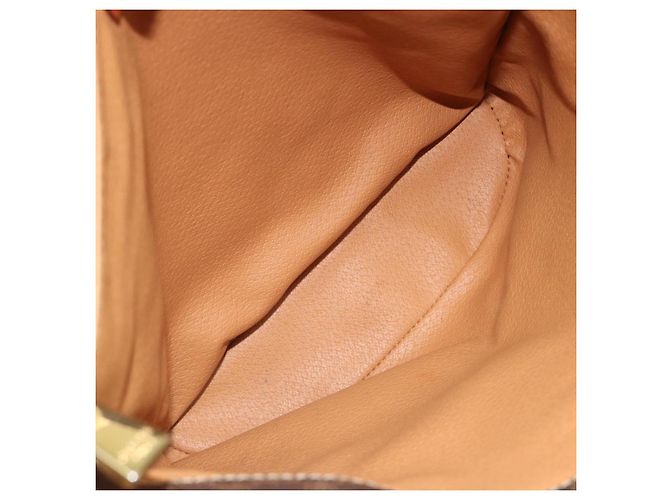Céline CELINE Macadam Canvas Tote Bag aus PVC und Leder Braun gold Authentisch 187813 - Ansicht 17