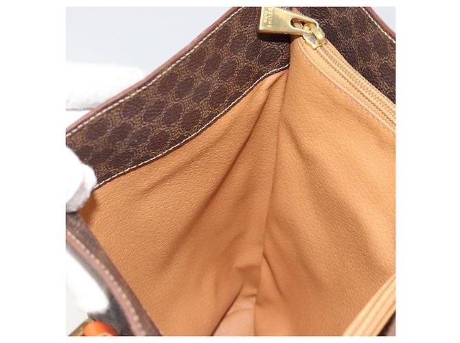 Céline CELINE Macadam Canvas Tote Bag aus PVC und Leder Braun gold Authentisch 187813 - Ansicht 19