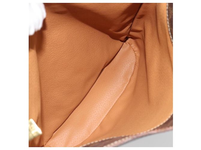 Céline CELINE Macadam Canvas Tote Bag aus PVC und Leder Braun gold Authentisch 187813 - Ansicht 22