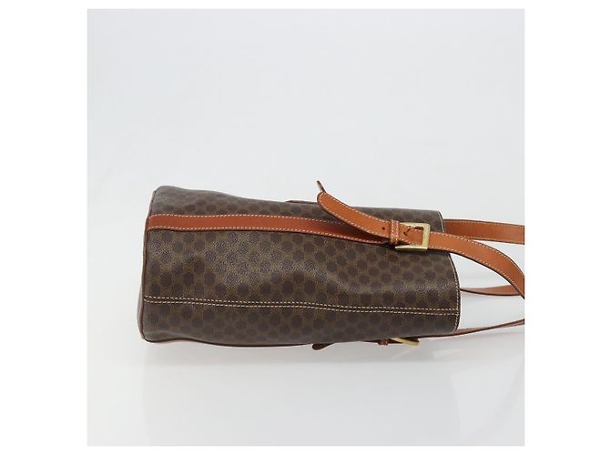Céline CELINE Macadam Canvas Tote Bag aus PVC und Leder Braun gold Authentisch 187813 - Ansicht 4
