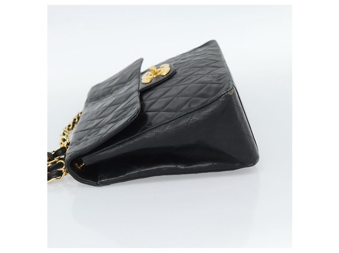 CHANEL Big Matelasse 34 Borsa a Spalla con Catena in Pelle di Agnello Nera Oro CC Auth 188990V - vista 4
