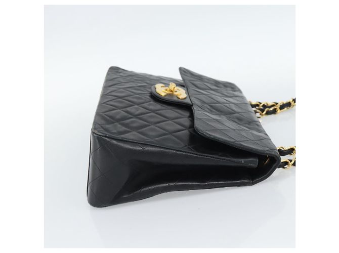 CHANEL Big Matelasse 34 Borsa a Spalla con Catena in Pelle di Agnello Nera Oro CC Auth 188990V - vista 5
