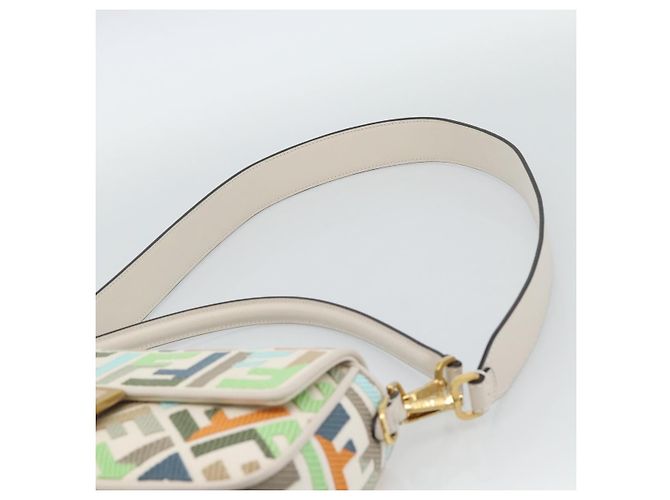 FENDI Zucca Canvas Mamma Baguette Bag 2way Multicolor Gold Auth 188798SM Multicolore D'oro - vista 10