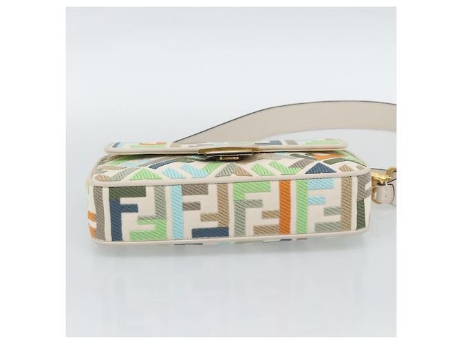 FENDI Zucca Canvas Mamma Baguette Bag 2way Multicolor Gold Auth 188798SM Multicolore D'oro - vista 11