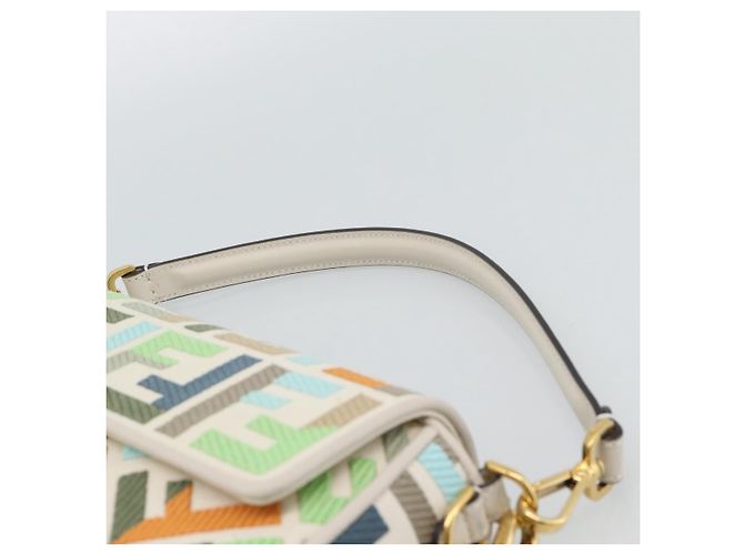 FENDI Zucca Canvas Mamma Baguette Bag 2way Multicolor Gold Auth 188798SM Multicolore D'oro - vista 8