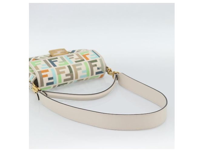 FENDI Zucca Canvas Mamma Baguette Bag 2way Multicolor Gold Auth 188798SM Multicolore D'oro - vista 9
