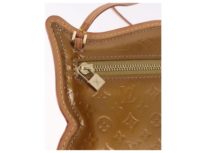 LOUIS VUITTON Vernis Comte de Feu Pochette Owl Bronze M92268 LV Auth BA13648V Bronzo - vista 10