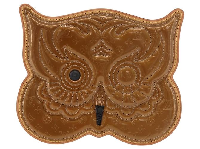 LOUIS VUITTON Vernis Comte de Feu Pochette Owl Bronze M92268 LV Auth BA13648V Bronzo - vista 13