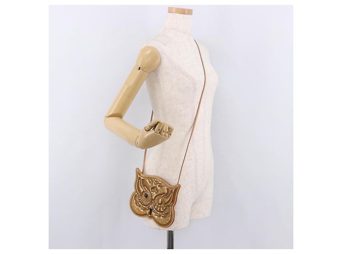 LOUIS VUITTON Vernis Comte de Feu Pochette Owl Bronze M92268 LV Auth BA13648V Bronzo - vista 18