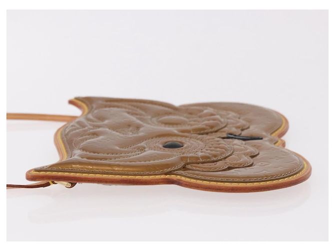 LOUIS VUITTON Vernis Comte de Feu Pochette Owl Bronze M92268 LV Auth BA13648V Bronzo - vista 4