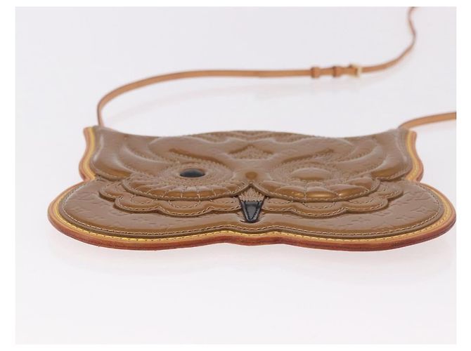 LOUIS VUITTON Vernis Comte de Feu Pochette Owl Bronze M92268 LV Auth BA13648V Bronzo - vista 5