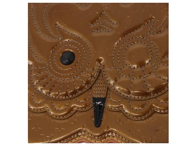 LOUIS VUITTON Vernis Comte de Feu Pochette Owl Bronze M92268 LV Auth BA13648V Bronzo - vista 9