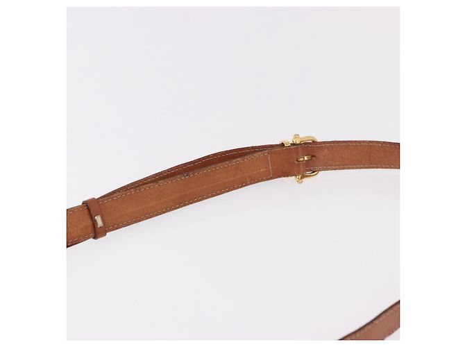 16 Céline Borsa a Spalla CELINE Macadam Canvas PVC Pelle Marrone Oro Auth 188782 D'oro - vista 8