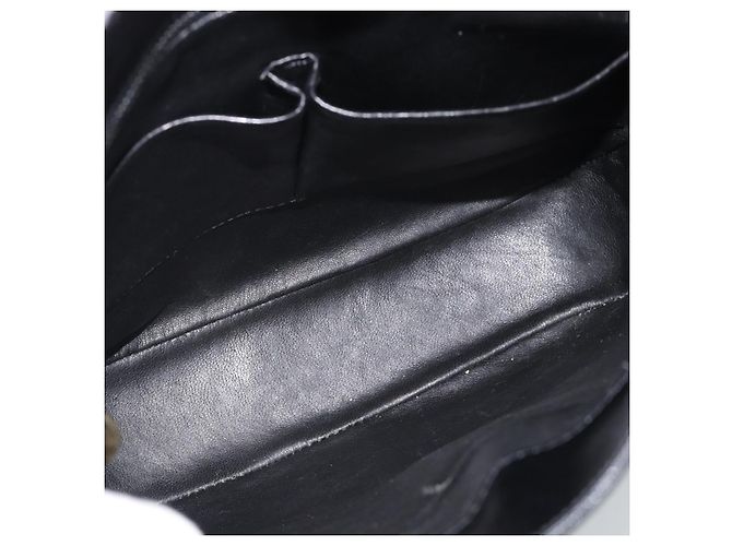Céline Borsa a Spalla CELINE in Pelle Nera e Oro Auth fm5363 Nero D'oro - vista 15