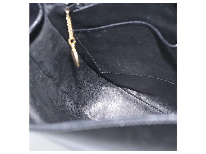 Céline Borsa a Spalla CELINE in Pelle Nera e Oro Auth fm5363 Nero D'oro - vista 17