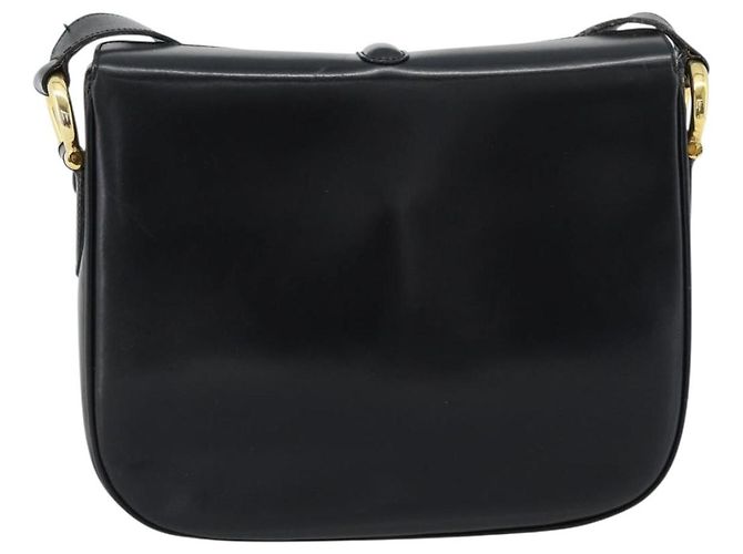 Céline Borsa a Spalla CELINE in Pelle Nera e Oro Auth fm5363 Nero D'oro - vista 3
