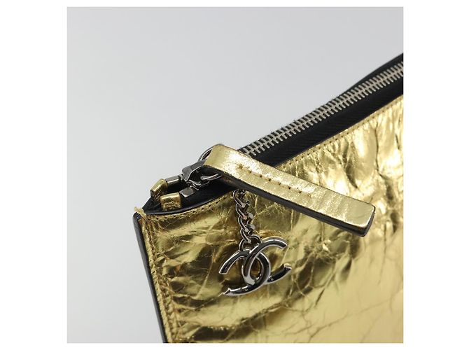 Clutch CHANEL in pelle, toni oro e argento, CC Auth BA13613SAM - vista 14
