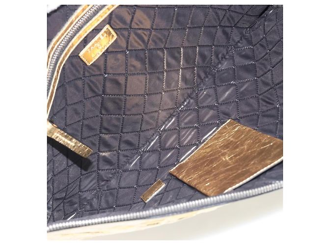 Clutch CHANEL in pelle, toni oro e argento, CC Auth BA13613SAM - vista 16