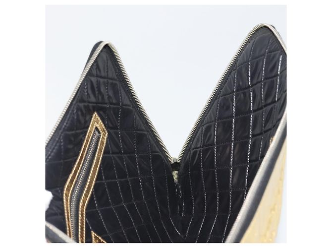 Clutch CHANEL in pelle, toni oro e argento, CC Auth BA13613SAM - vista 17