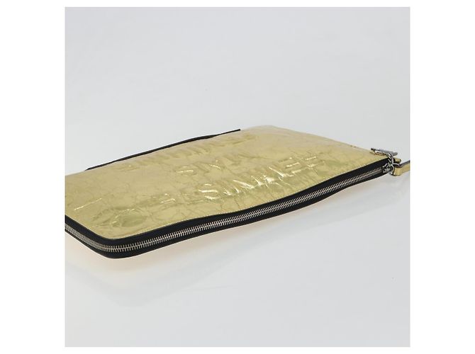 Clutch CHANEL in pelle, toni oro e argento, CC Auth BA13613SAM - vista 6