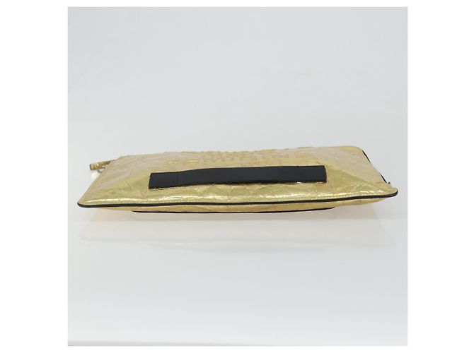 Clutch CHANEL in pelle, toni oro e argento, CC Auth BA13613SAM - vista 7
