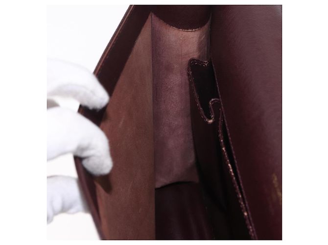 LOUIS VUITTON Taiga Porte Documents Angara Bag Acajou M30776 Auth bs35692 Marrone - vista 21