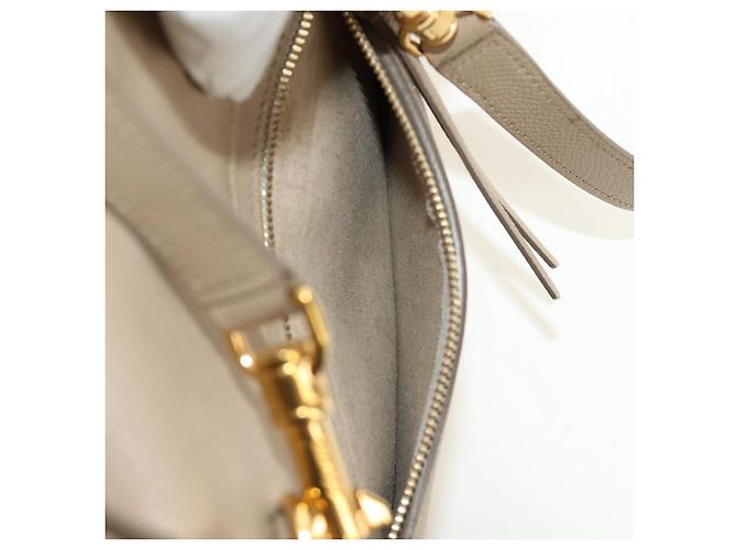 Céline Borsa CELINE Belt Bag Micro in pelle 2way Beige Oro Auth 185805M D'oro - vista 18