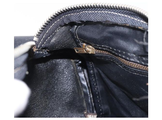 Borsa Christian Dior Trotter Canvas Blu Navy Argento Autentica ka4937 - vista 19