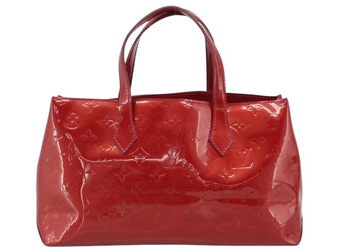 LOUIS VUITTON Monogram Vernis Wilshire PM Tasche Pomme D'amour M93642 Auth 189225 Rot - Ansicht 2