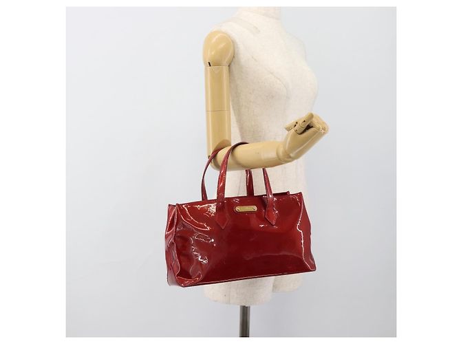 LOUIS VUITTON Monogram Vernis Wilshire PM Tasche Pomme D'amour M93642 Auth 189225 Rot - Ansicht 23
