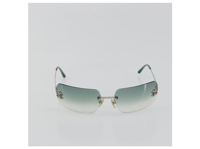 Gafas de sol CHANEL COCO Mark metal Verde CC Auth 188886 - vista 2