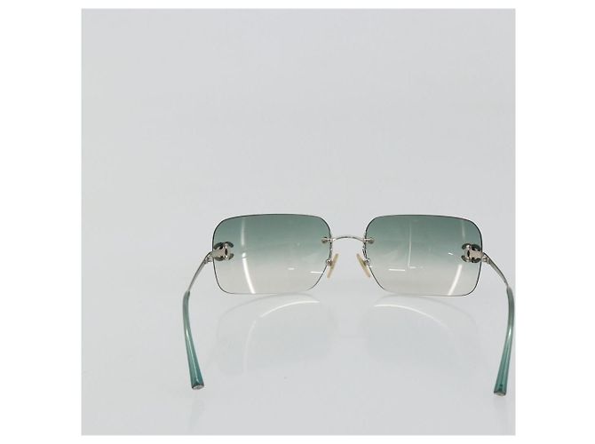 Gafas de sol CHANEL COCO Mark metal Verde CC Auth 188886 - vista 3