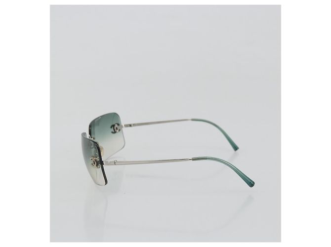 Gafas de sol CHANEL COCO Mark metal Verde CC Auth 188886 - vista 4
