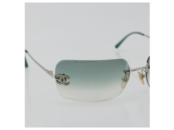 Gafas de sol CHANEL COCO Mark metal Verde CC Auth 188886 - vista 6