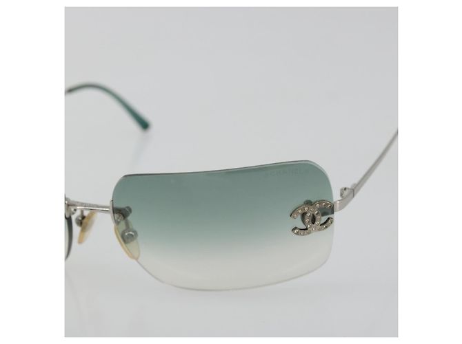 Gafas de sol CHANEL COCO Mark metal Verde CC Auth 188886 - vista 7