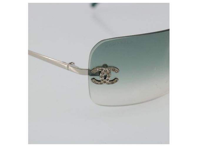 Gafas de sol CHANEL COCO Mark metal Verde CC Auth 188886 - vista 8