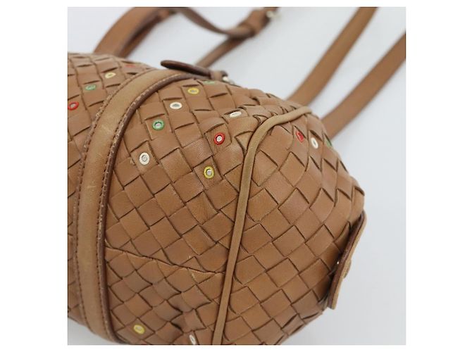 BORSA A SPALLA BOTTEGA VENETA INTRECCIATO Pelle Marrone Auth 188068A - vista 10