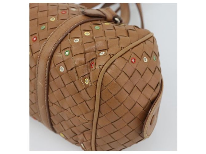 BORSA A SPALLA BOTTEGA VENETA INTRECCIATO Pelle Marrone Auth 188068A - vista 12