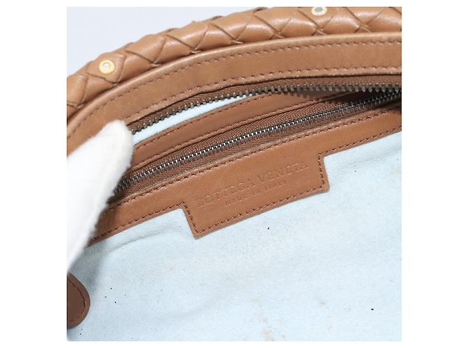 BORSA A SPALLA BOTTEGA VENETA INTRECCIATO Pelle Marrone Auth 188068A - vista 15