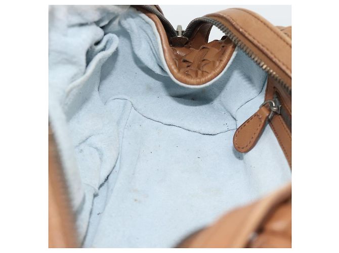 BORSA A SPALLA BOTTEGA VENETA INTRECCIATO Pelle Marrone Auth 188068A - vista 18