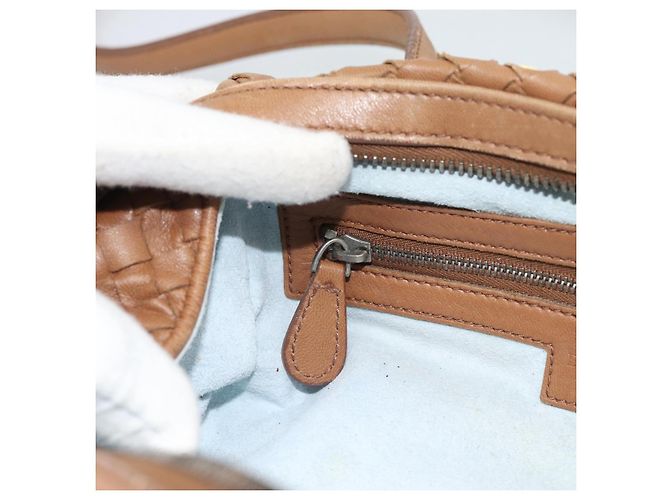 BORSA A SPALLA BOTTEGA VENETA INTRECCIATO Pelle Marrone Auth 188068A - vista 19