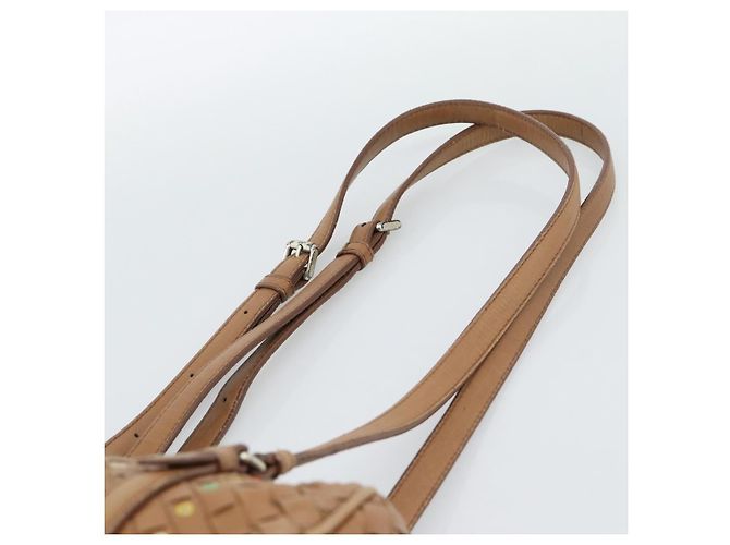 BORSA A SPALLA BOTTEGA VENETA INTRECCIATO Pelle Marrone Auth 188068A - vista 8