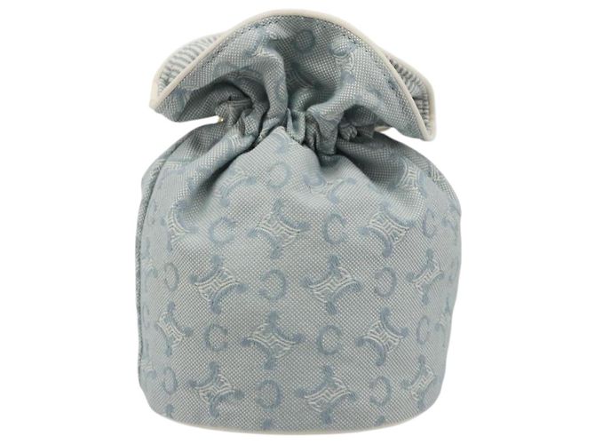 Céline Pochette CELINE C Macadam Canvas Azzurro Light Auth 187409A Blu chiaro - vista 3