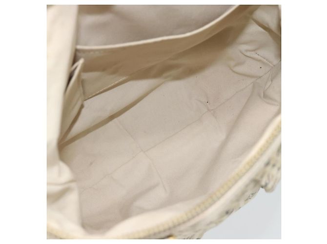 Borsa LOUIS VUITTON Mini Lin Croisette Marina PM Blu Beige M95494 Auth 188795V - vista 10