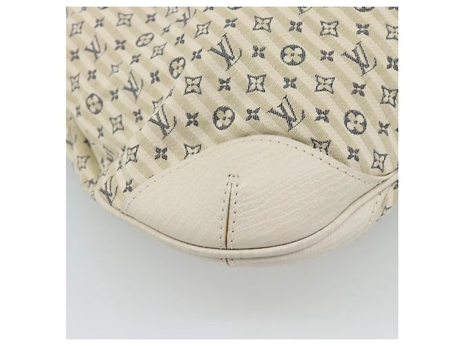 Borsa LOUIS VUITTON Mini Lin Croisette Marina PM Blu Beige M95494 Auth 188795V - vista 19