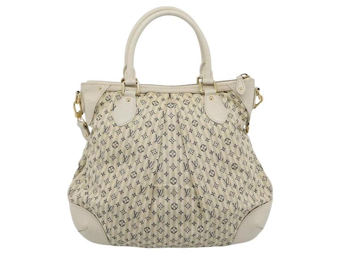 Borsa LOUIS VUITTON Mini Lin Croisette Marina PM Blu Beige M95494 Auth 188795V - vista 2